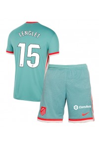 Atletico Madrid Clement Lenglet #15 Babytruitje Uit tenue Kind 2024-25 Korte Mouw (+ Korte broeken)